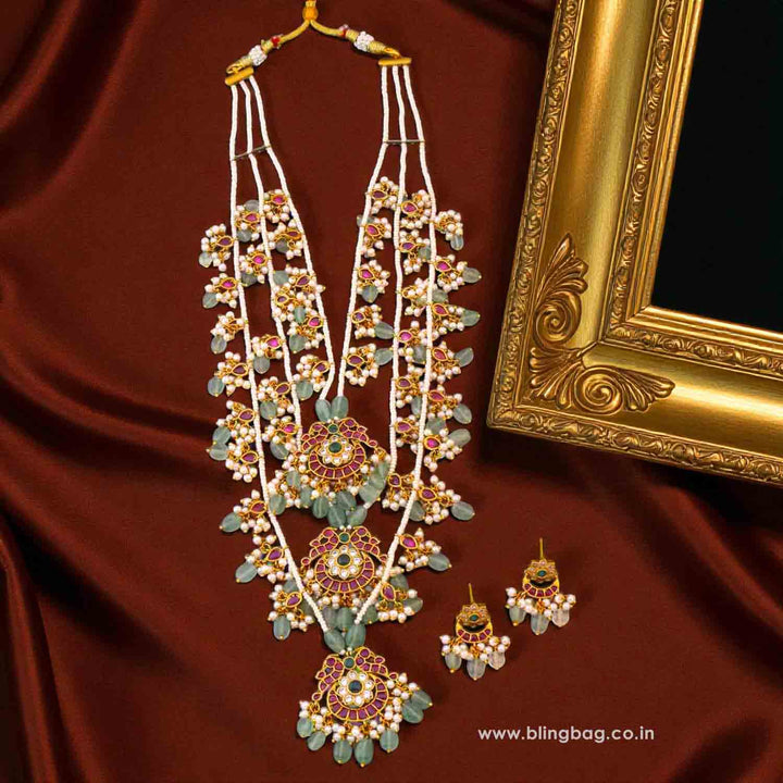 Multicolor Pankti Antique Jewellery Set - New Arrival