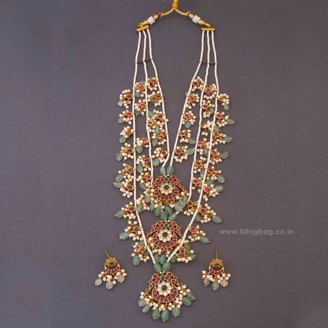 Multicolor Pankti Antique Jewellery Set - New Arrival