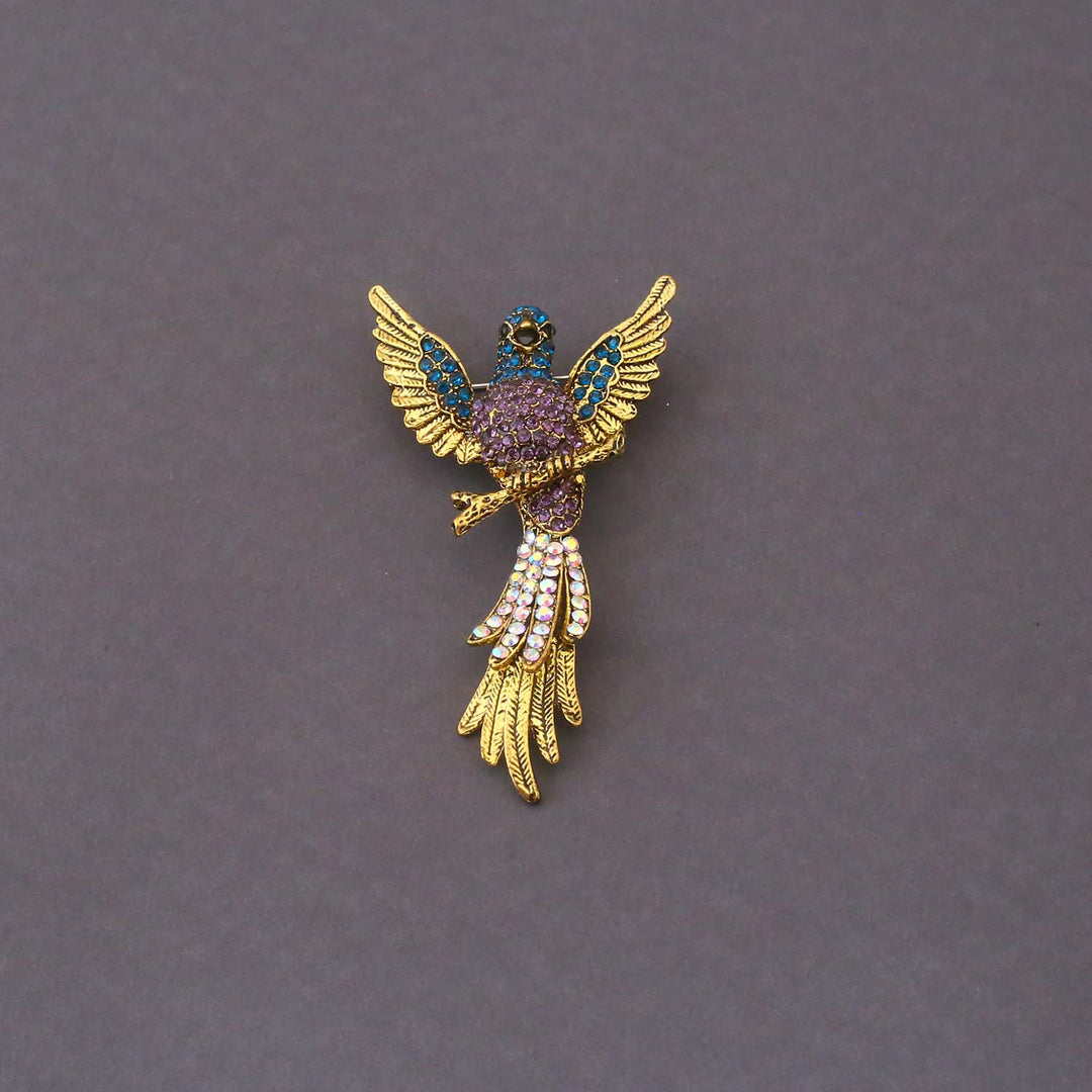 Multicolor Parrot Brooch