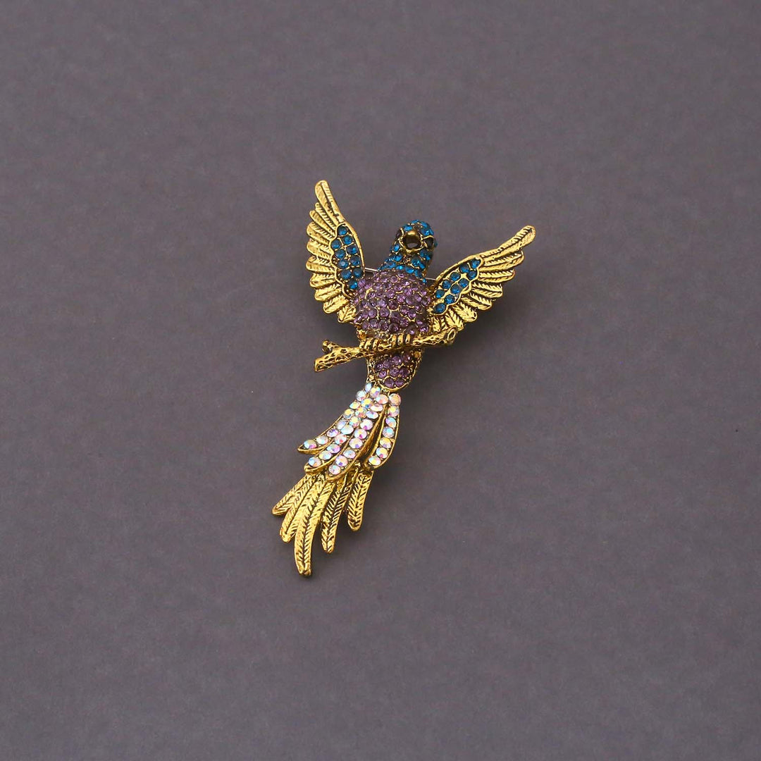 Multicolor Parrot Brooch