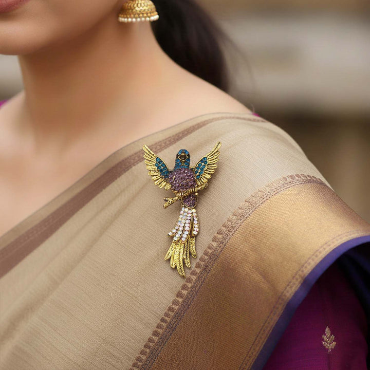 Multicolor Parrot Brooch