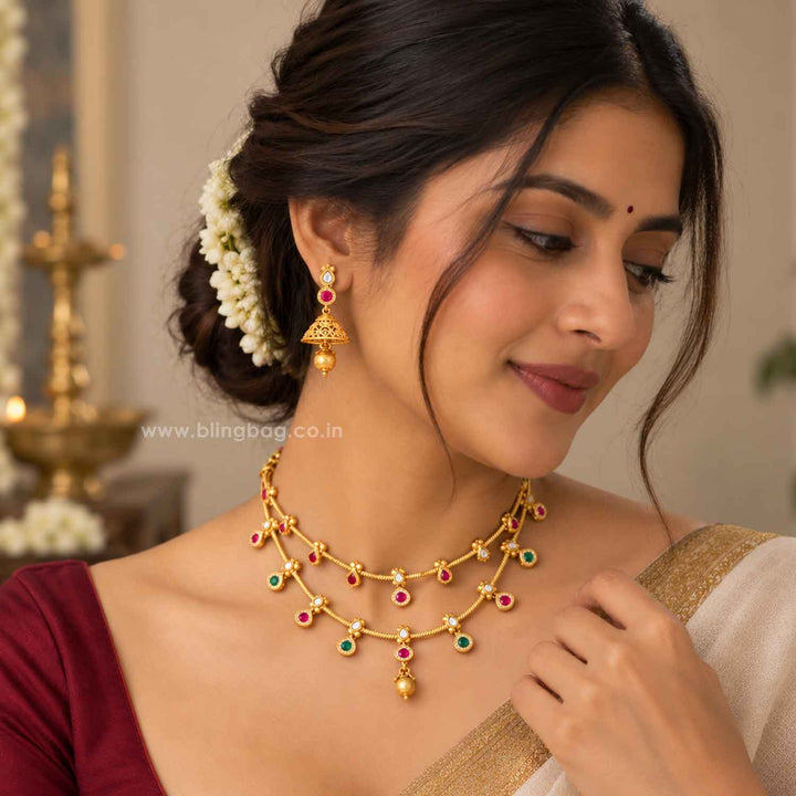 Multicolor Payalya Antique Jewellery Set- New Arrival