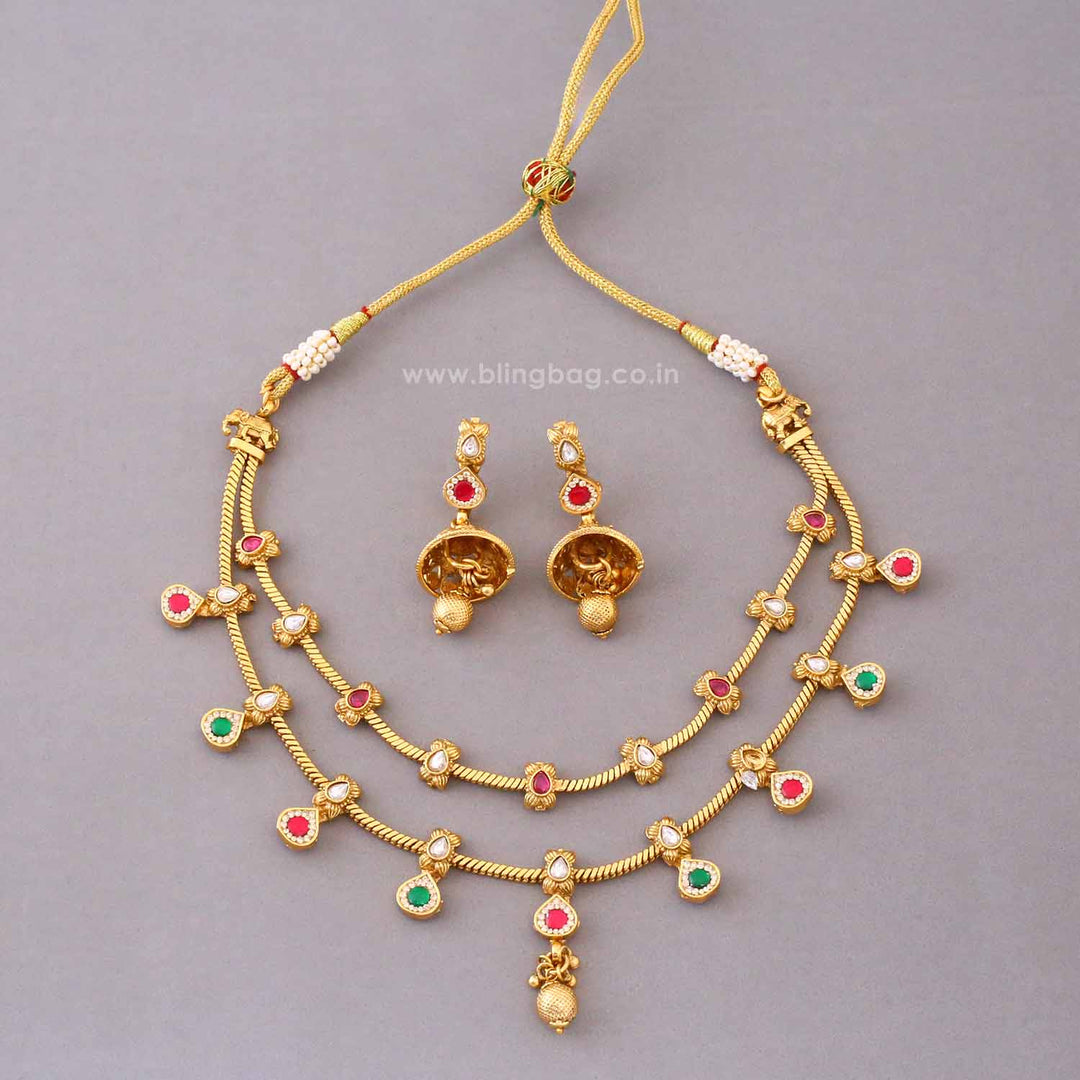 Multicolor Payalya Antique Jewellery Set- New Arrival