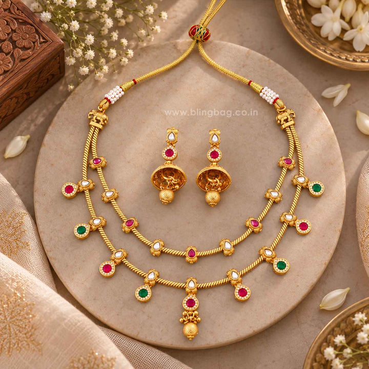 Multicolor Payalya Antique Jewellery Set- New Arrival