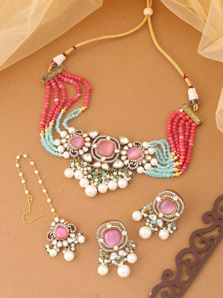 Multicolor Perli Jewellery Set