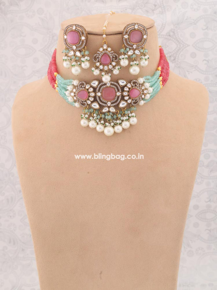 Multicolor Perli Jewellery Set