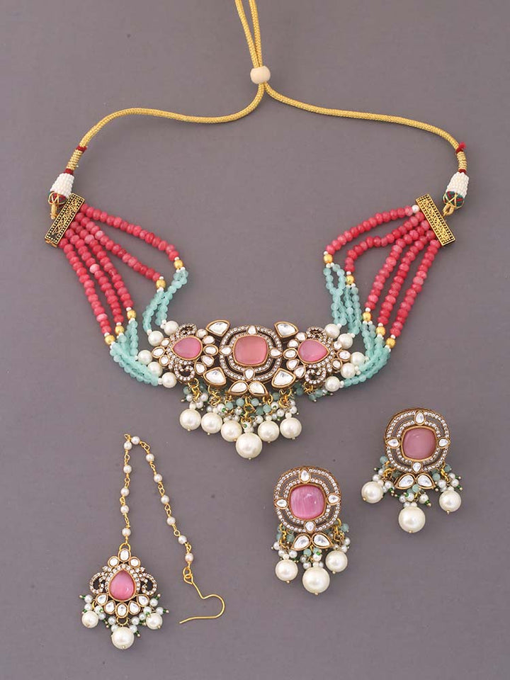 Multicolor Perli Jewellery Set