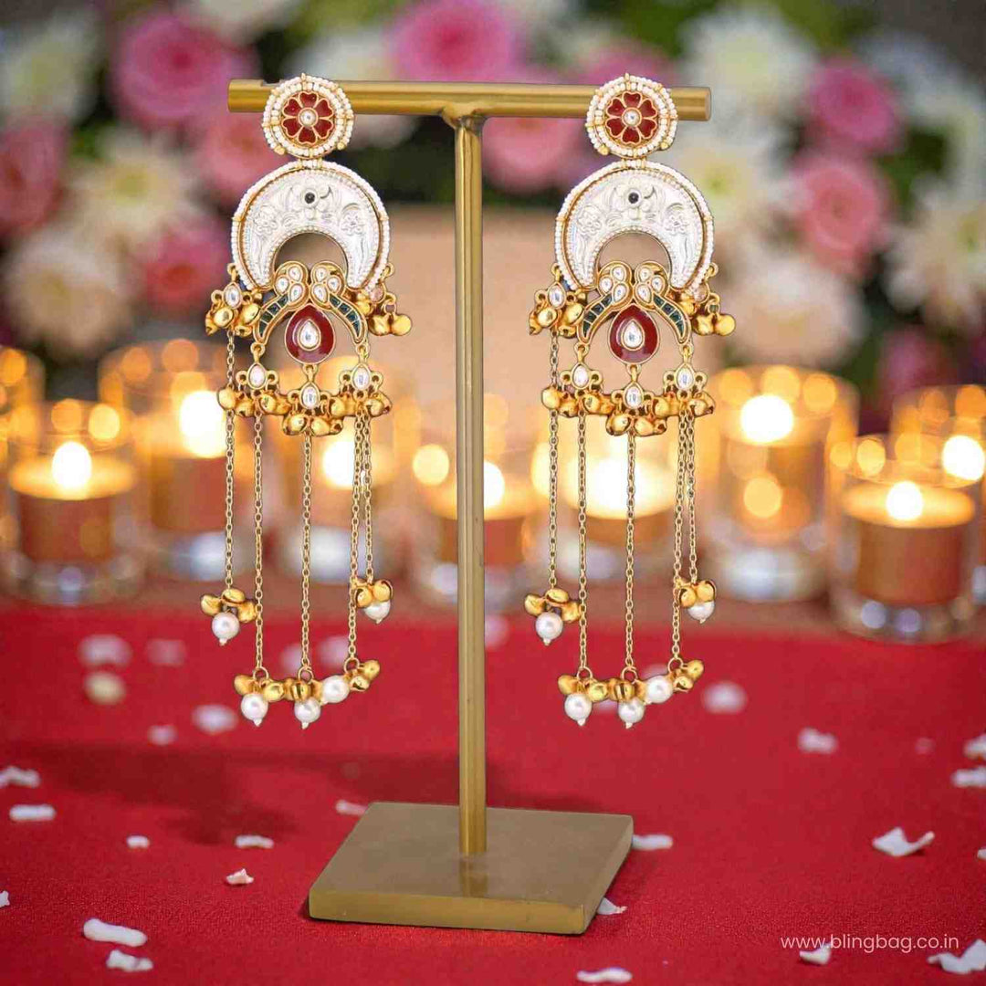 Multicolor Pihui Oxidised Danglers