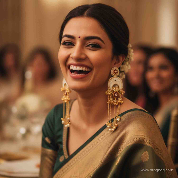 Multicolor Pihui Oxidised Danglers