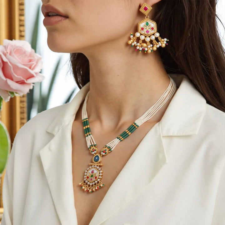 Multicolor Pingala Heritage Jewellery Set - New Arrival