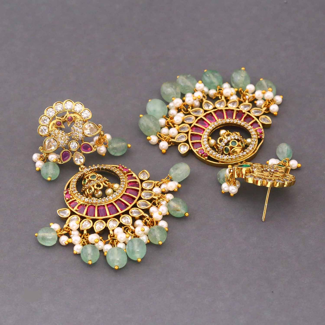 Multicolor Pirale Victorian Chandbalis