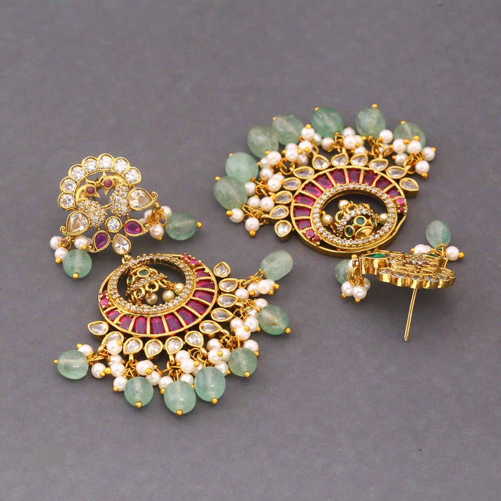 Multicolor Pirale Victorian Chandbalis