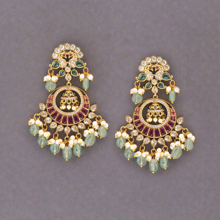 Multicolor Pirale Victorian Chandbalis