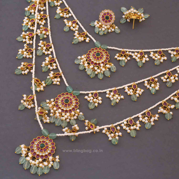 Multicolor Piyali Antique Jewellery Set - New Arrival