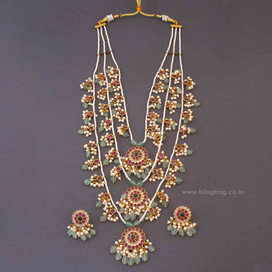 Multicolor Piyali Antique Jewellery Set - New Arrival