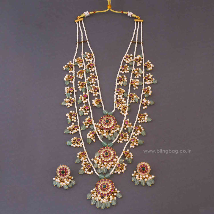 Multicolor Piyali Antique Jewellery Set - New Arrival
