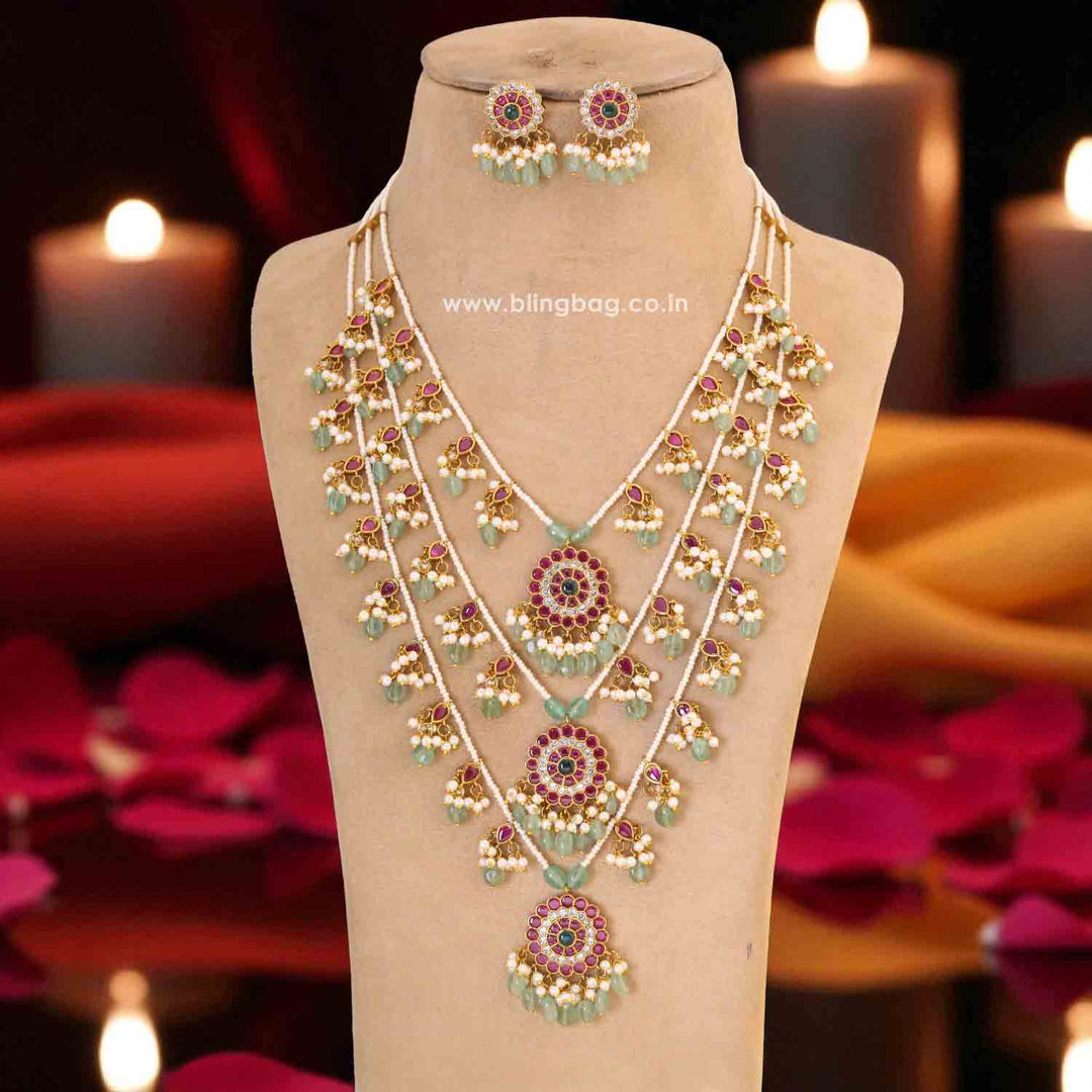Multicolor Piyali Antique Jewellery Set - New Arrival