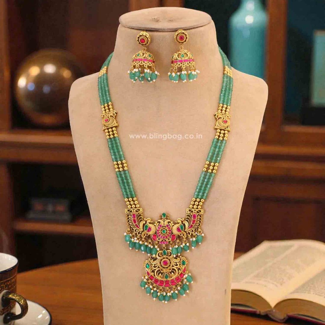 Multicolor Prashvi Antique Jewellery Set - New Arrival