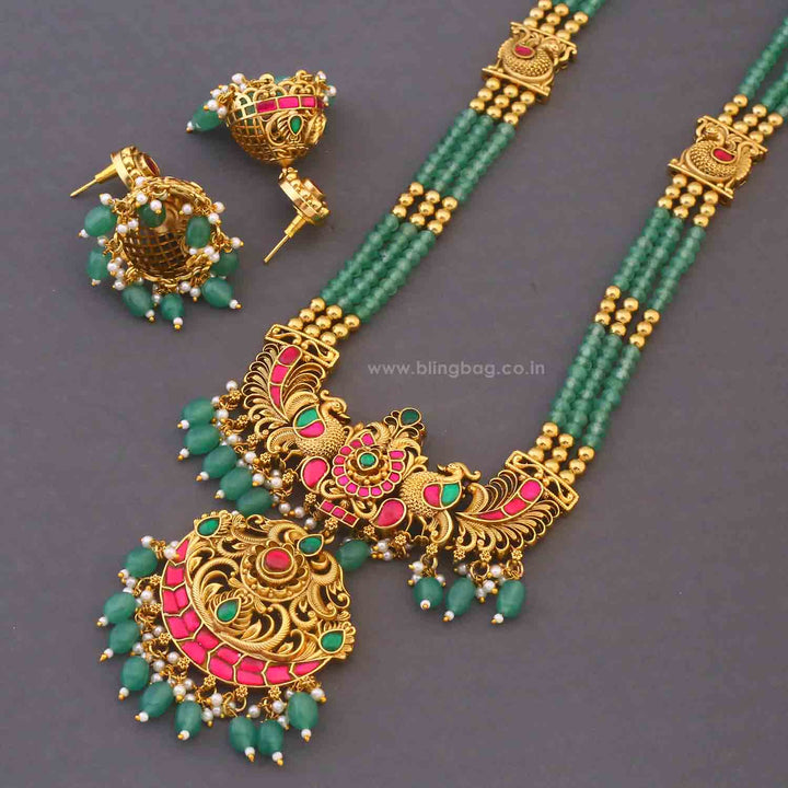 Multicolor Prashvi Antique Jewellery Set - New Arrival