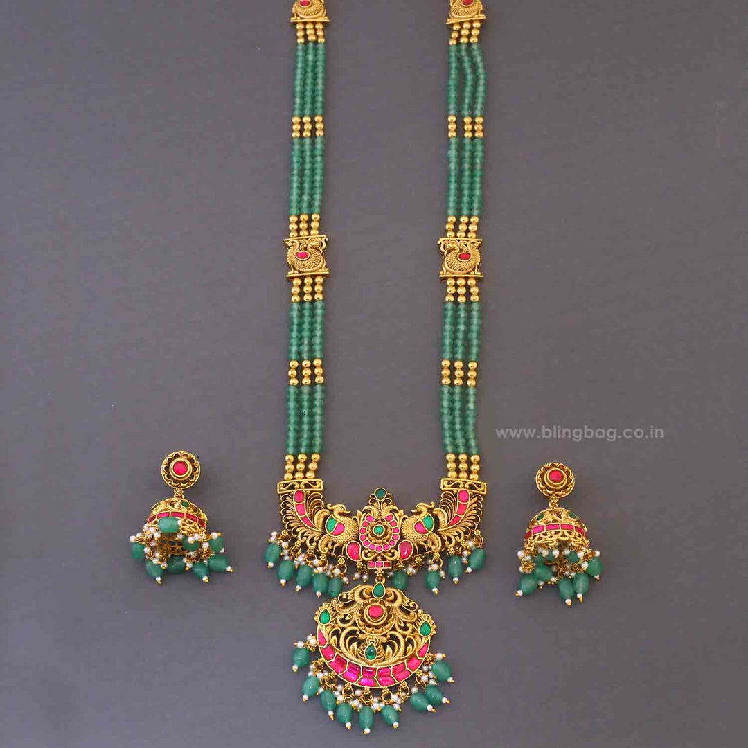 Multicolor Prashvi Antique Jewellery Set - New Arrival