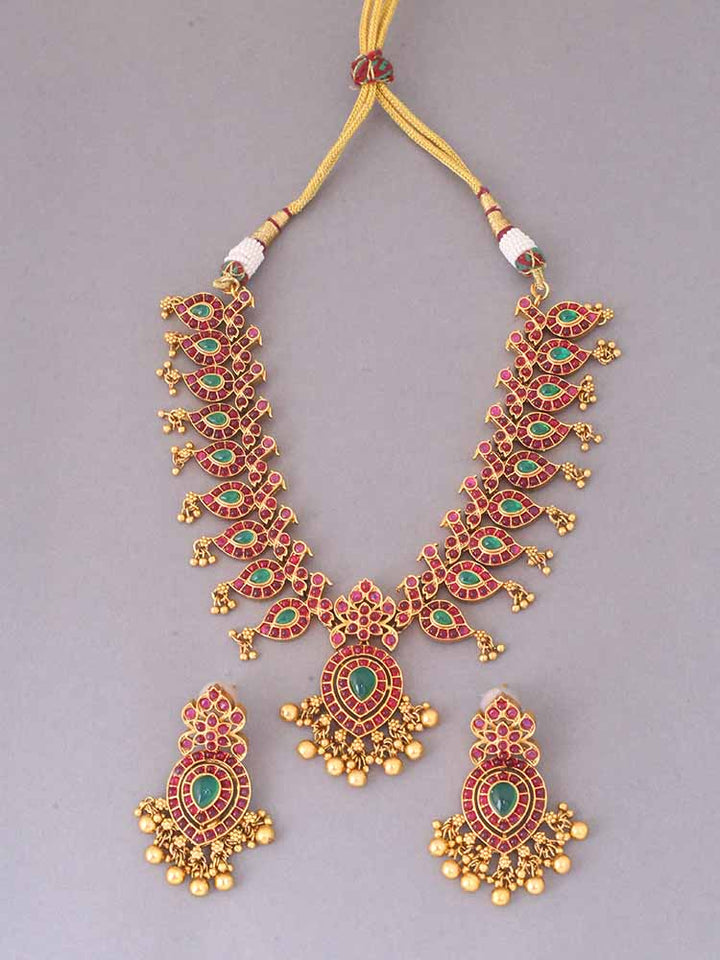 Multicolor Pratyangira Jewellery Set