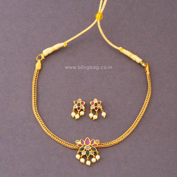 Multicolor Pravisha Antique Jewellery Set- New Arrival