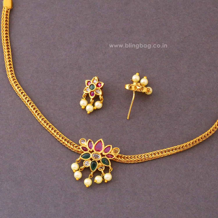 Multicolor Pravisha Antique Jewellery Set- New Arrival