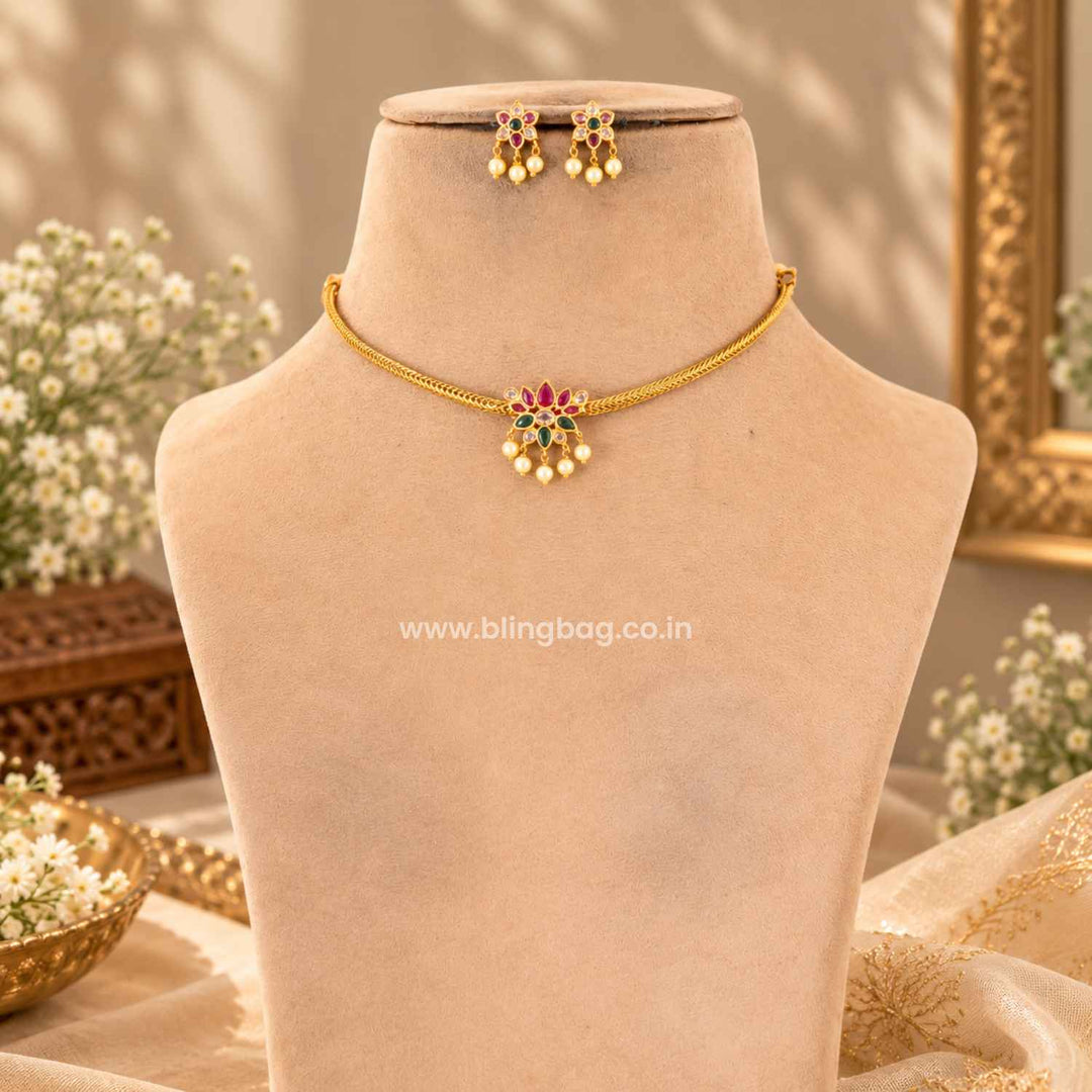 Multicolor Pravisha Antique Jewellery Set- New Arrival