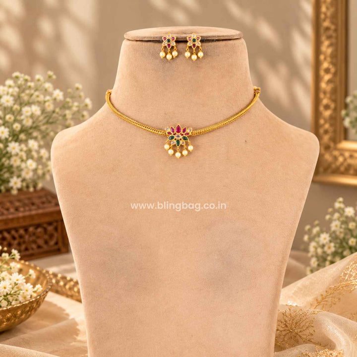 Multicolor Pravisha Antique Jewellery Set- New Arrival