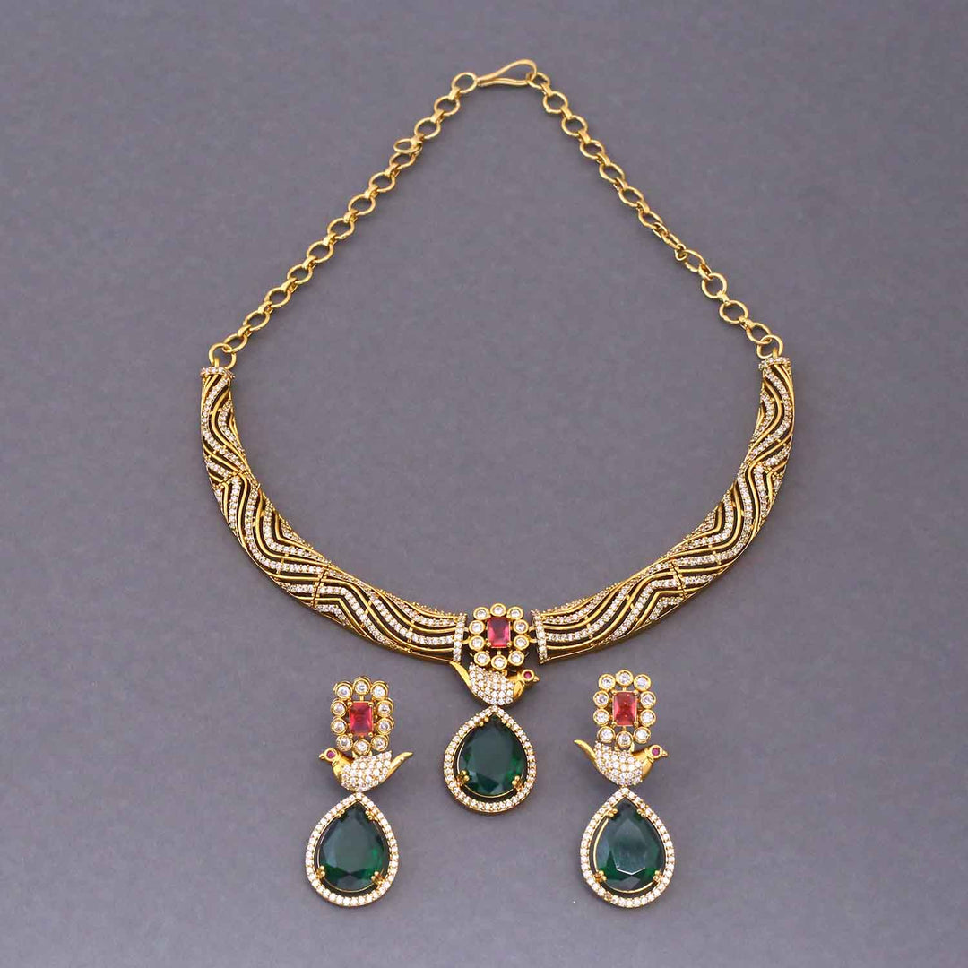 Multicolor Primora Hasli Antique Jewellery Set - New Arrival