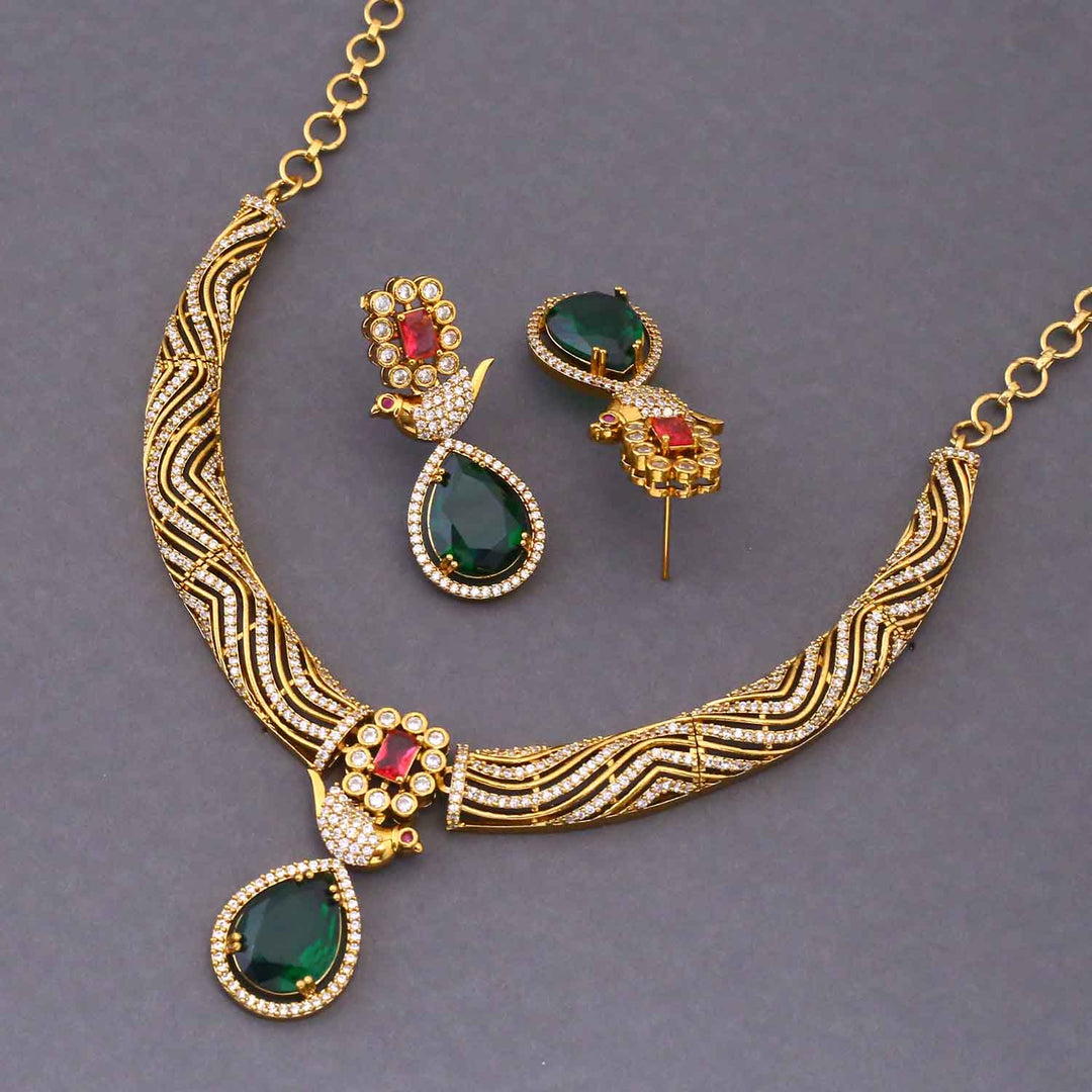 Multicolor Primora Hasli Antique Jewellery Set - New Arrival