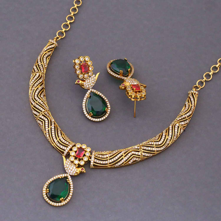 Multicolor Primora Hasli Antique Jewellery Set - New Arrival