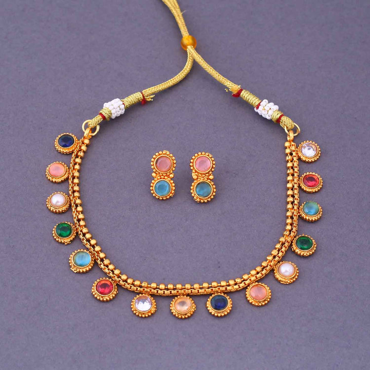 Multicolor Pritpal Antique Jewellery Set - New Arrival