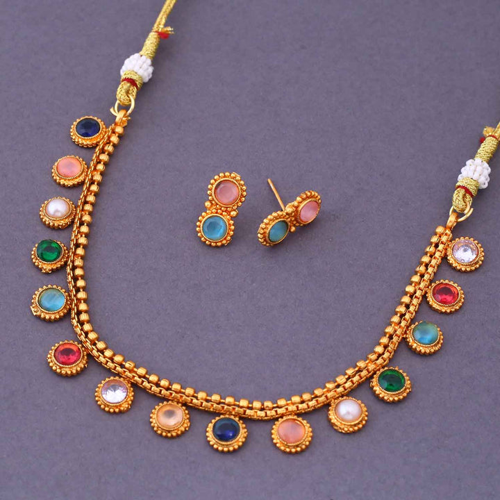 Multicolor Pritpal Antique Jewellery Set - New Arrival