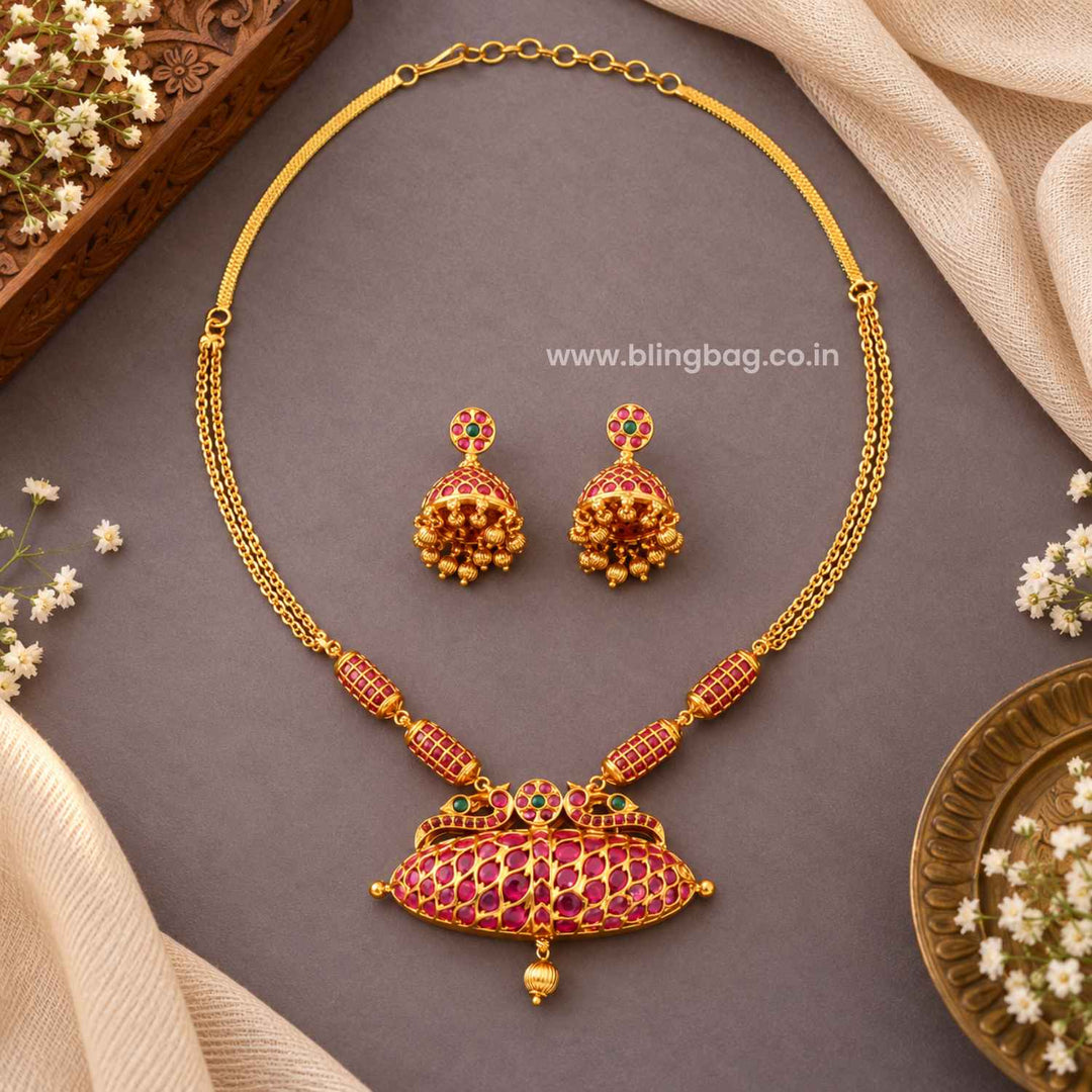 Multicolor Raaya Antique Jewellery Set- New Arrival