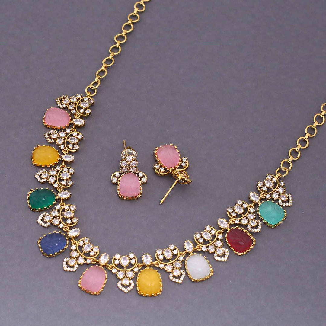 Multicolor Raccalli Victorian Jewellery Set - New Arrival