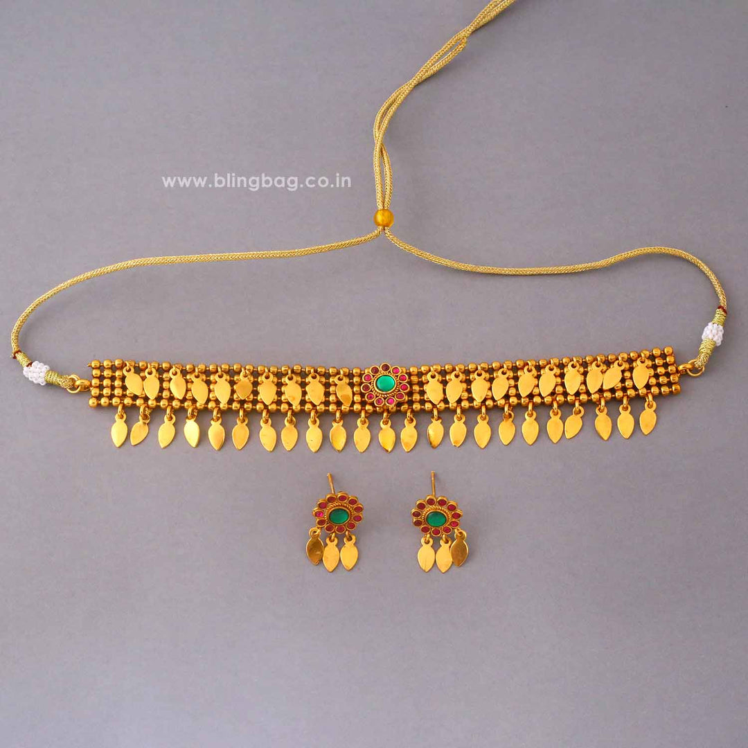 Multicolor Radhai Antique Jewellery Set- New Arrival