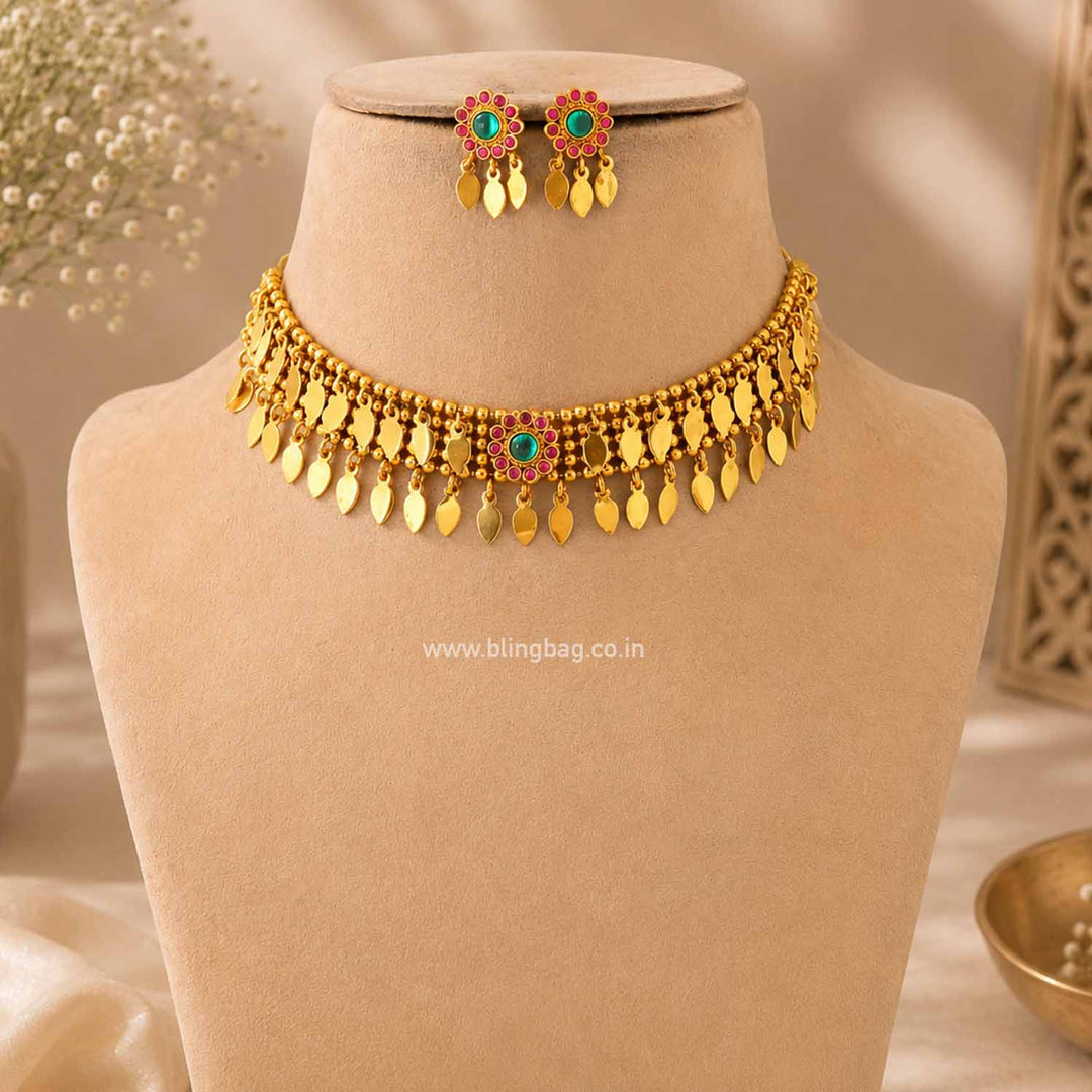 Multicolor Radhai Antique Jewellery Set- New Arrival