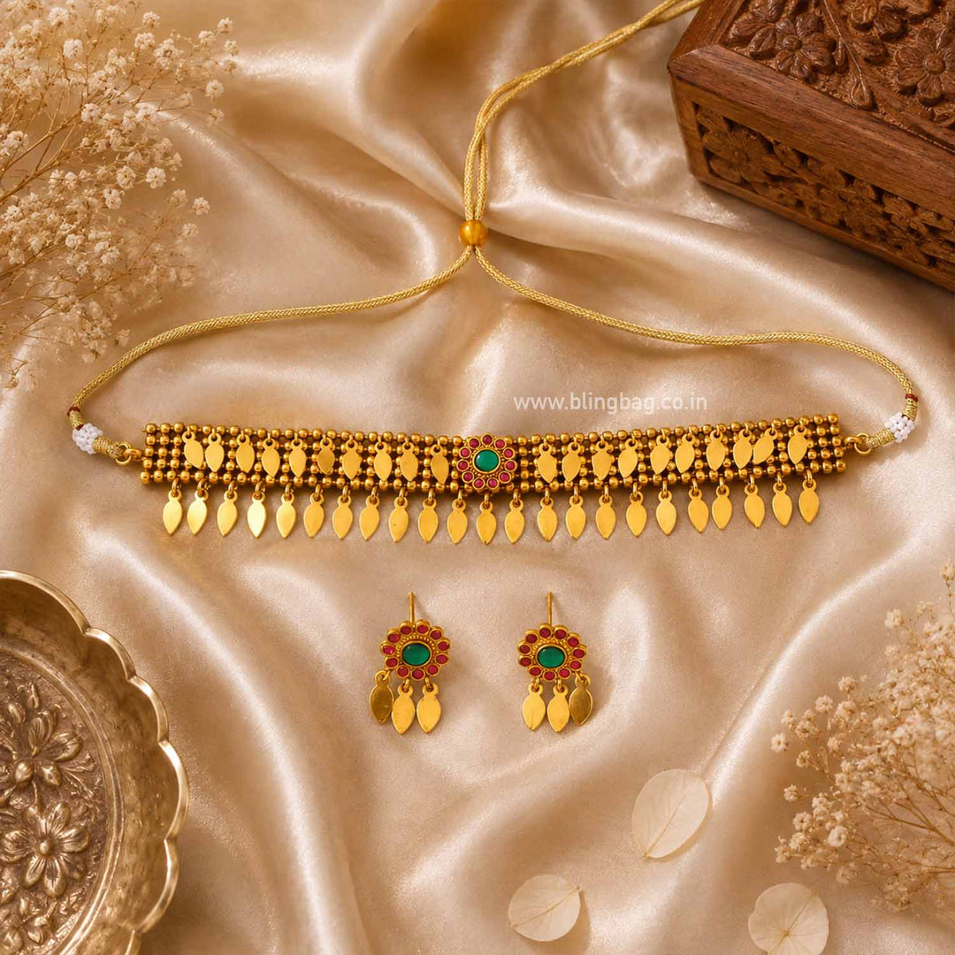 Multicolor Radhai Antique Jewellery Set- New Arrival