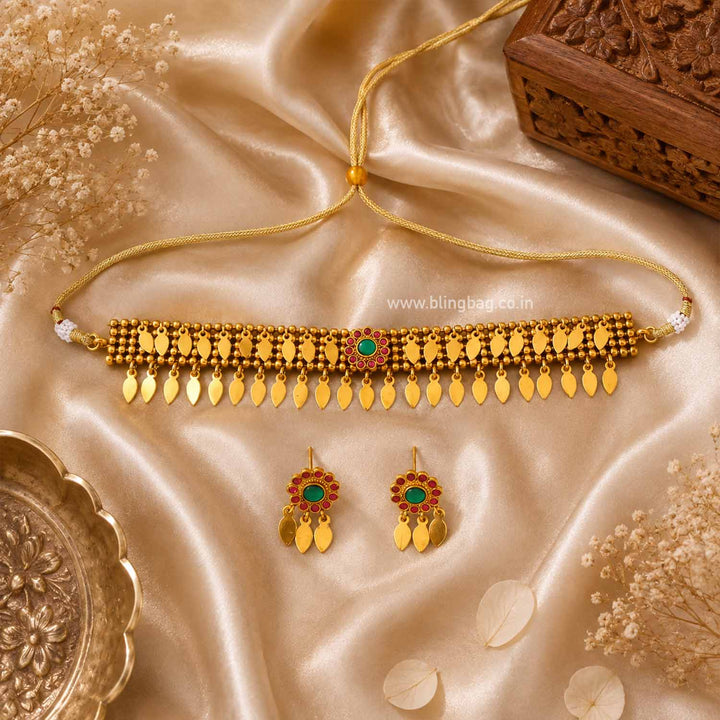 Multicolor Radhai Antique Jewellery Set- New Arrival