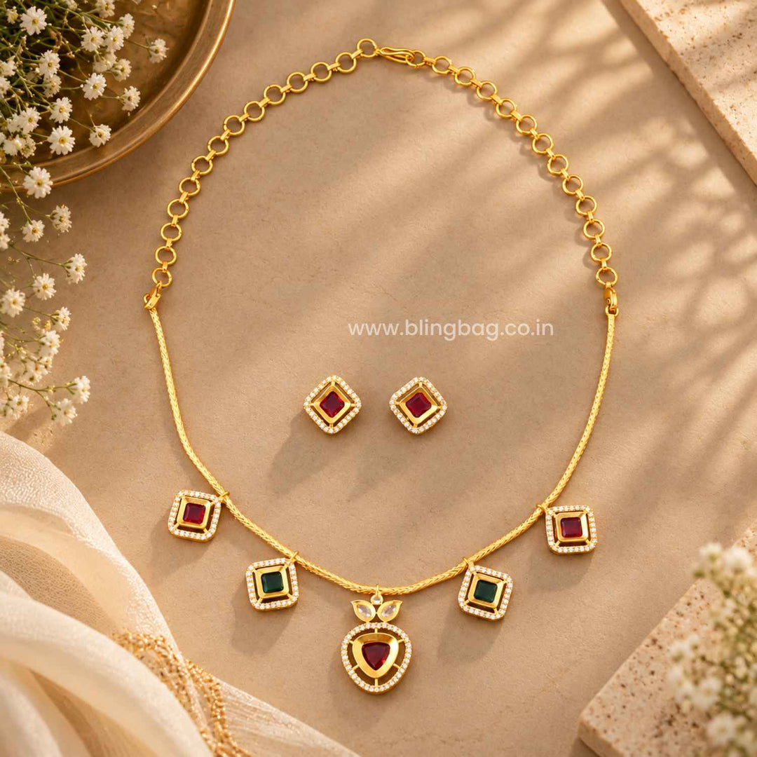 Multicolor Radhira Antique Jewellery Set- New Arrival