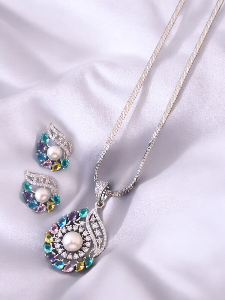 Multicolor Raegan Pendant Set