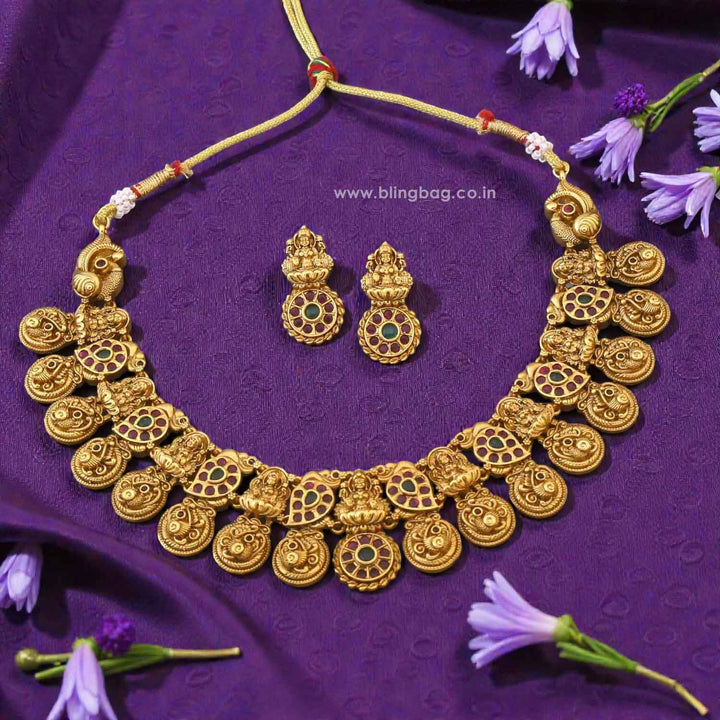Multicolor Rajeshwaritaa Temple Jewellery Set - New Arrival