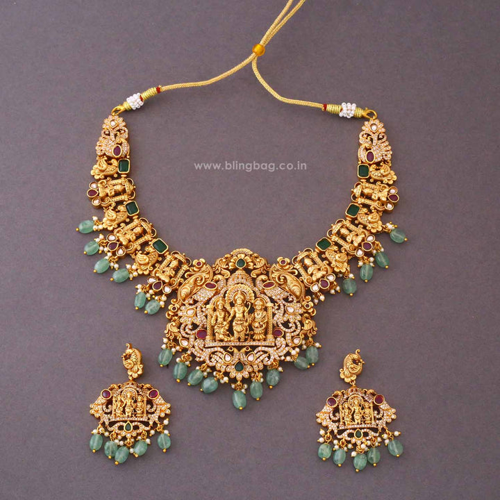 Multicolor Ramasitai Temple Jewellery Set- New Arrival