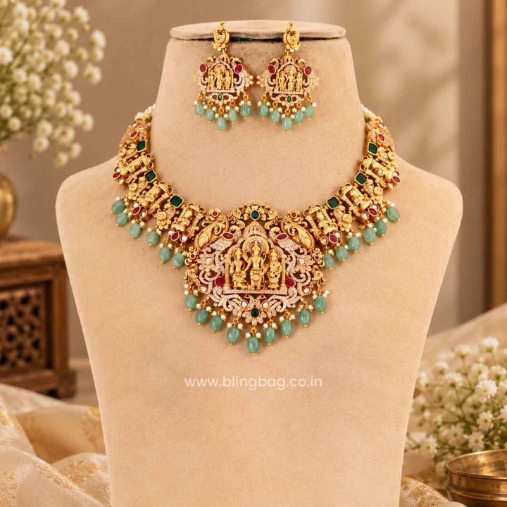 Multicolor Ramasitai Temple Jewellery Set- New Arrival