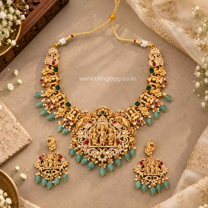 Multicolor Ramasitai Temple Jewellery Set- New Arrival