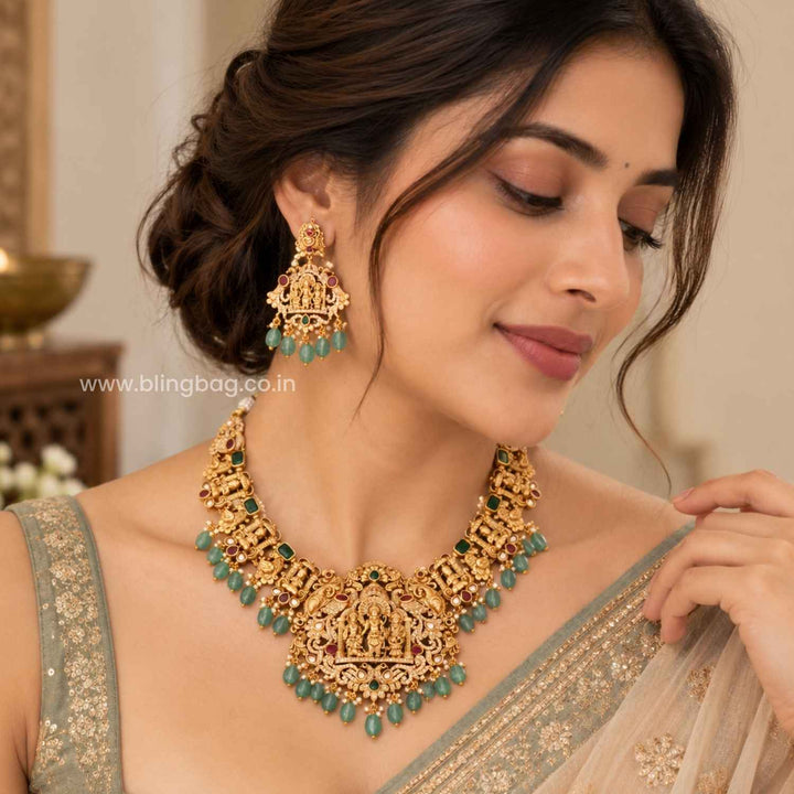 Multicolor Ramasitai Temple Jewellery Set- New Arrival