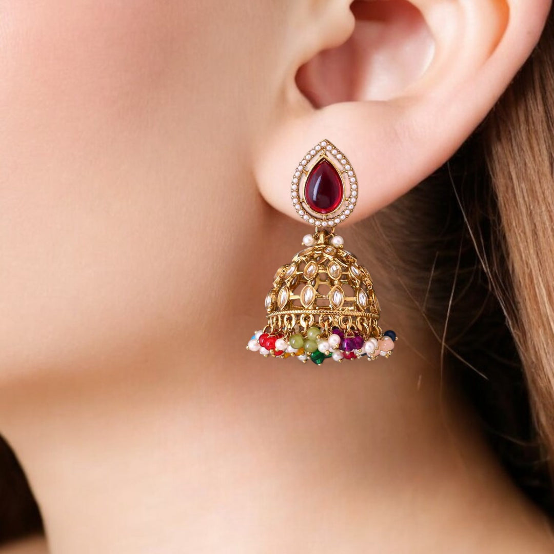Multicolor Ranjana Jhumkis