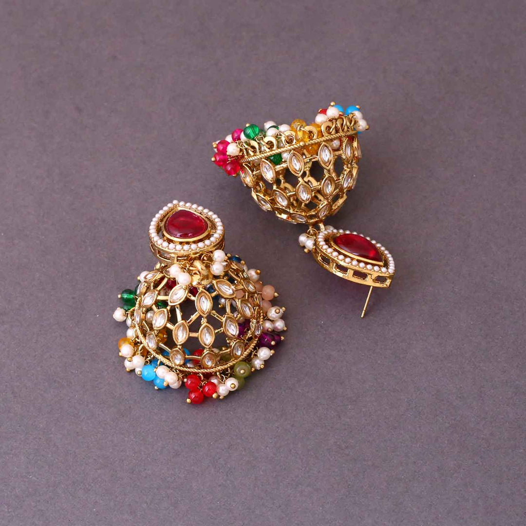 Multicolor Ranjana Jhumkis