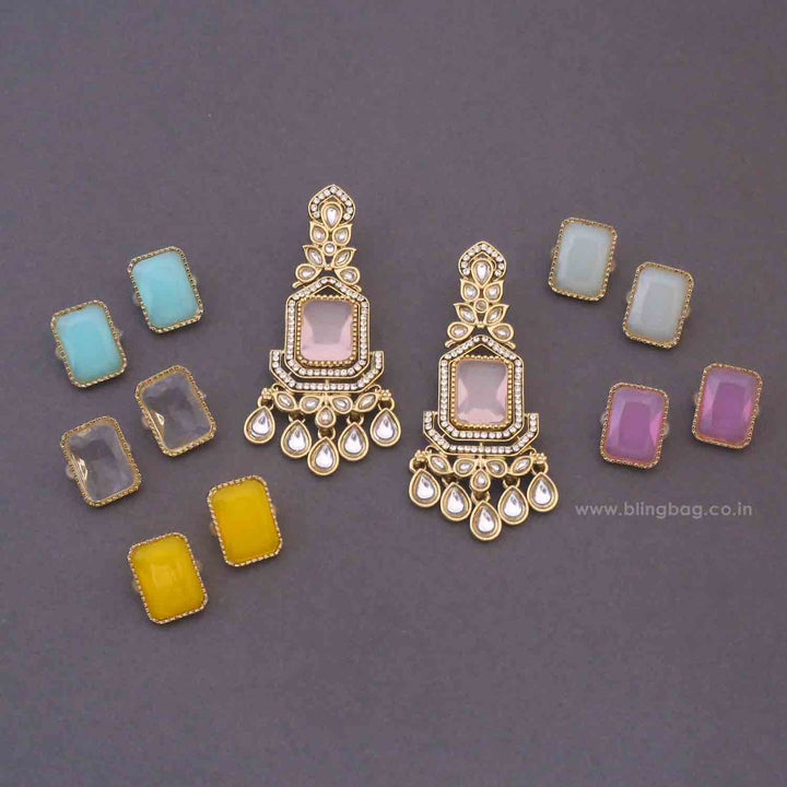 Multicolor Rashi Color Changeable Danglers